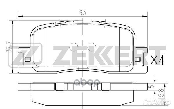 Колодки торм. диск. задн. Chery Fora 06- Lexus