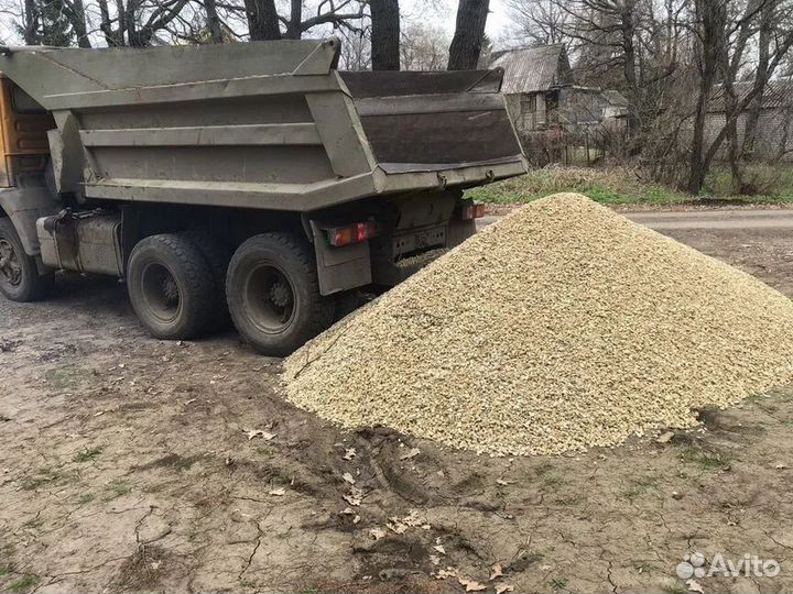 Отсев/щебень/пгс/чернозём/Торф/Опил/Песок/Галька