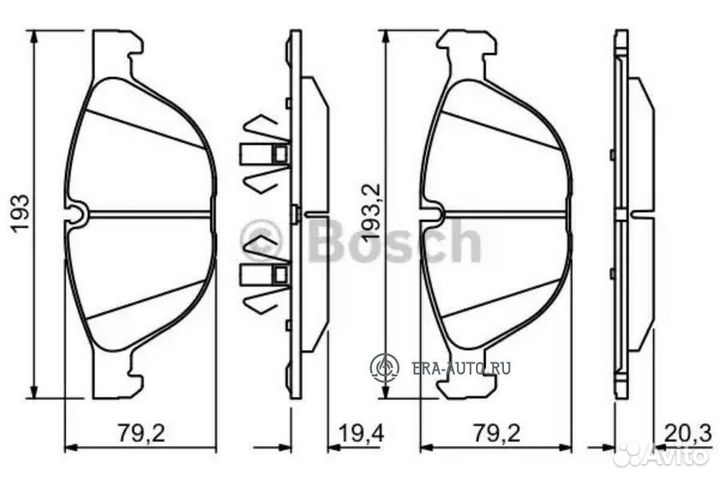 Bosch 0986494307 Колодки торм