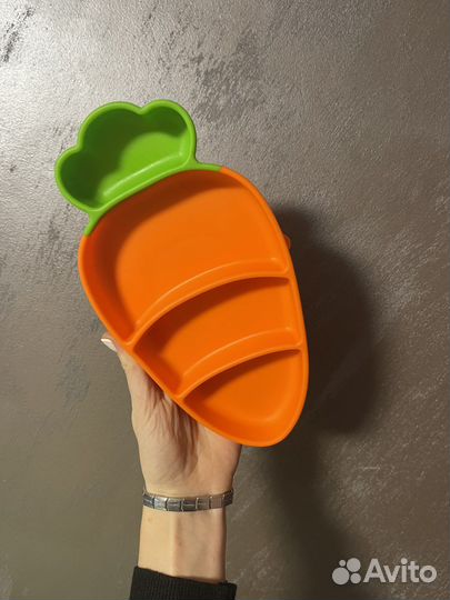 Силиконовая детская тарелка (помощник в прикорме)