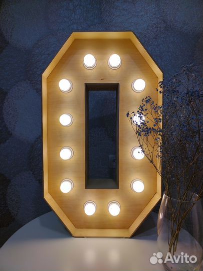 Светящиеся цифры с лампочками для фотозоны выпускн