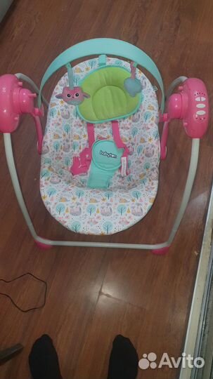 Детские электронные качели babyton