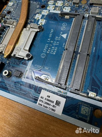 Материнская плата HP 15-db0006ur на запчасти