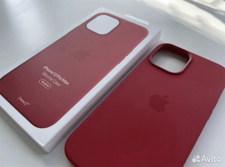 Чехол на iPhone 12 pro max apple silicone case red