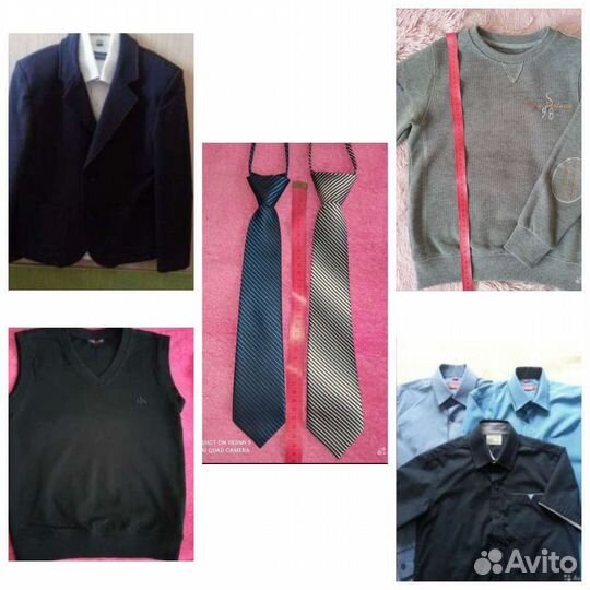 Пиджак,жилет,галстуки 128-134см