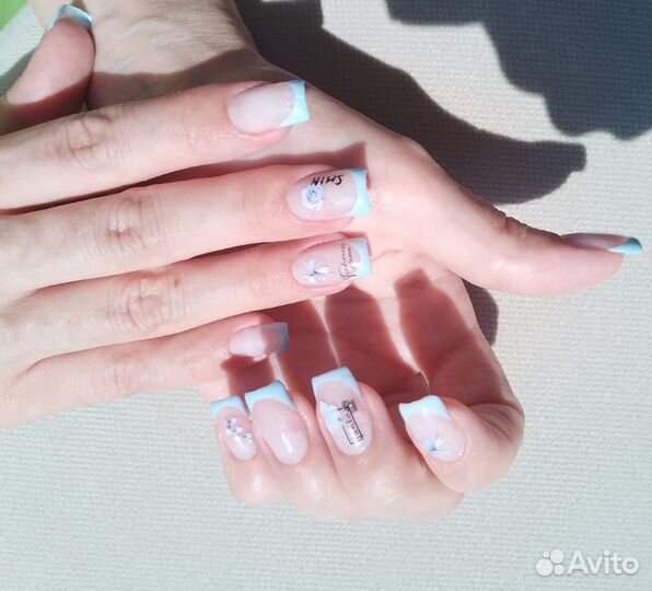 Маникюр наращивание ногтей