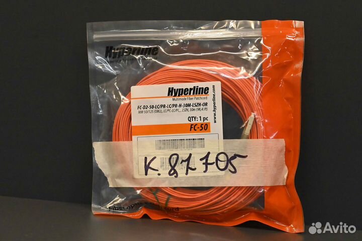 Hyperline FC-D2-50-LC PR-LC PR-H-30M-lszh-OR 5 шт
