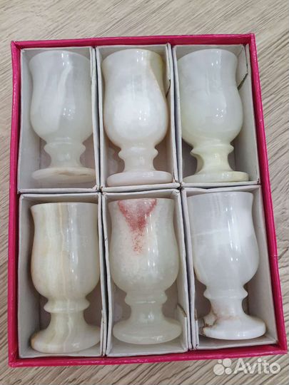 Рюмки из натурального камня, набор Новый