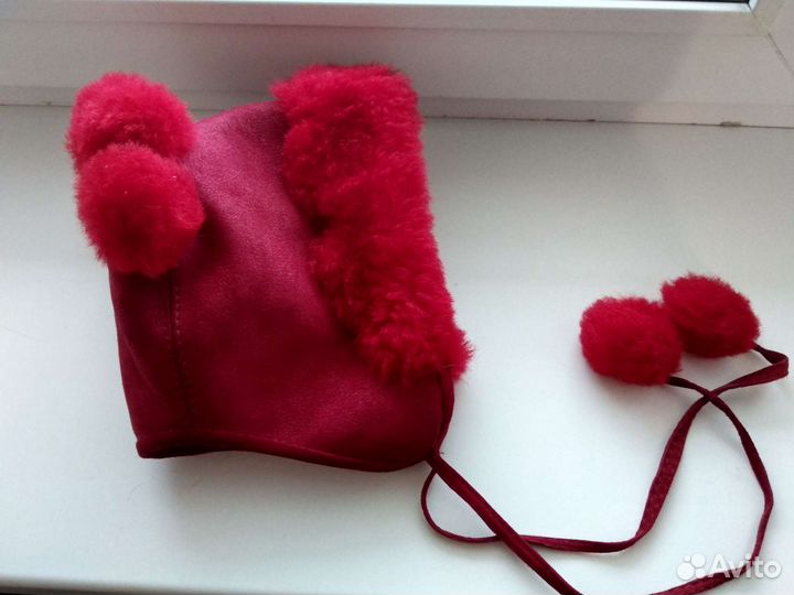 Шапка зимняя для девочки, натуральный мех
