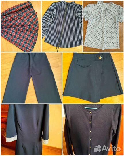 Школьная форма, юбка-шорты, кюлоты, кофта, блузки