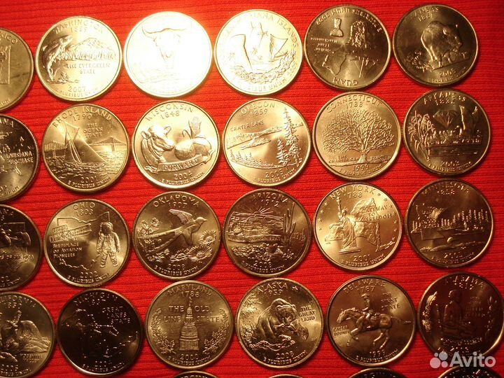 Набор Редких Монет Америки 56шт Unc 2009 Год