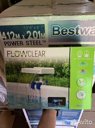 Бассейн 366х100/122/133, Flow clear,детский Бас