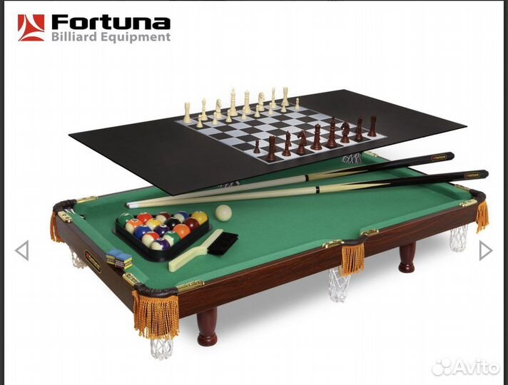 Бильярдный стол fortuna пул 3Ф 4 В 1