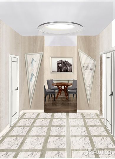 Рисую на заказ. Скетч интерьера