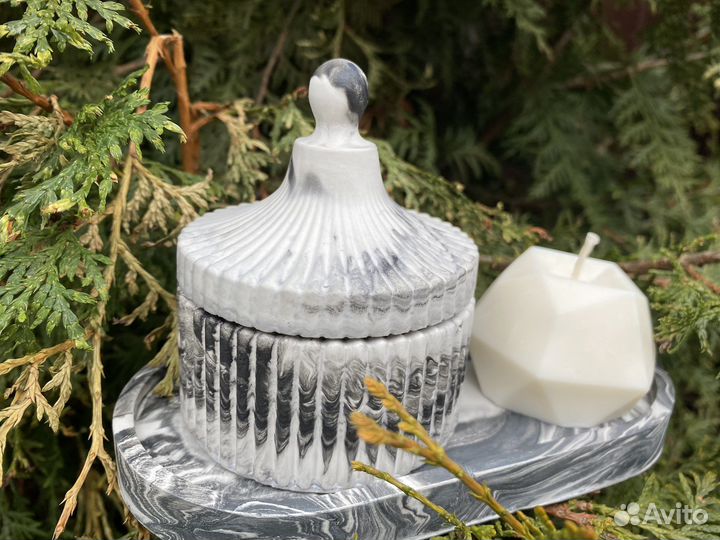 Изделия из гипса/свечи ручная работа