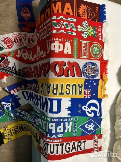 Коллекция футбольных матчевых шарфов