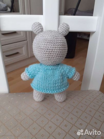 Игрушка бегемот ручной работы