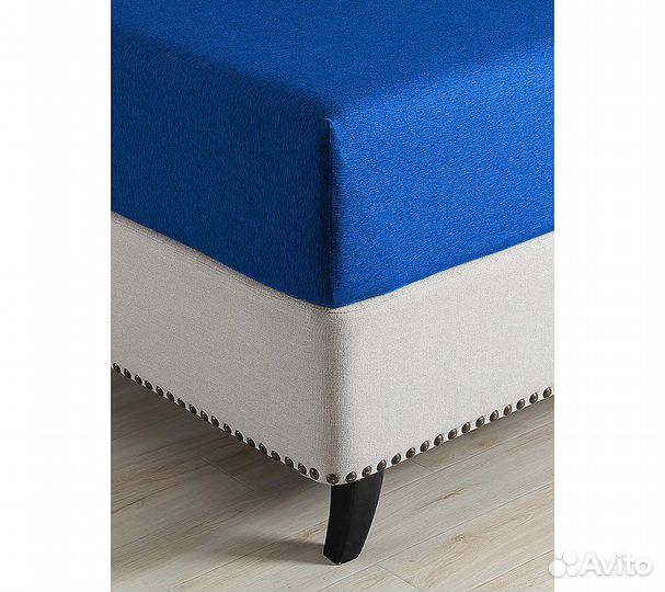 Простынь GoodNight Трикотаж 180х200х20 Лазурный на