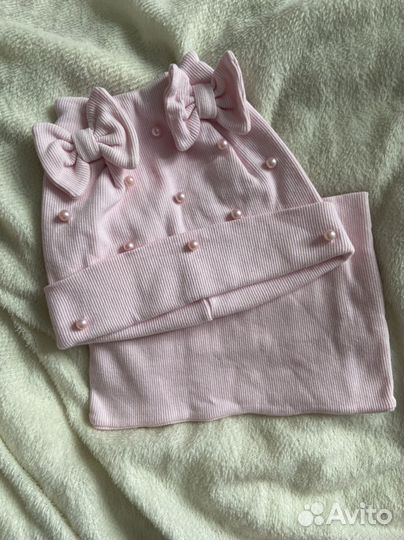 Комплект шапка и снуд для девочки