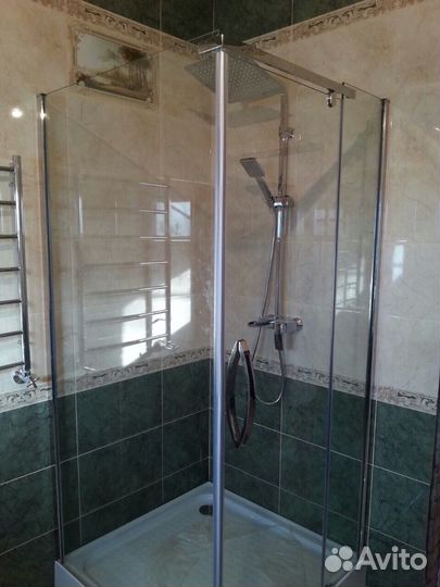 Установка душевых кабин, ограждений,унитазов,ванн