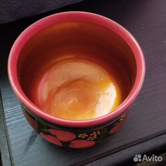 Сахарница деревянная хохлома