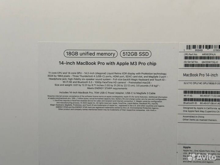 Apple MacBook Pro 14 M3 Pro 18GB/512GB