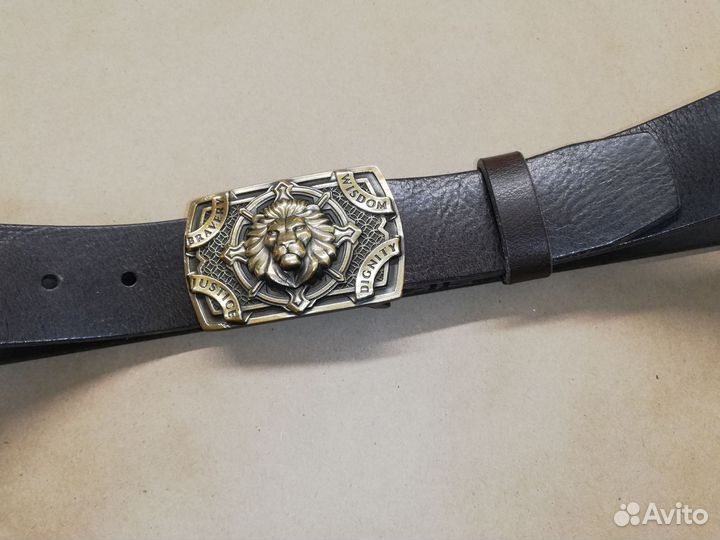 Кожаный ремень ручной работы Thunder