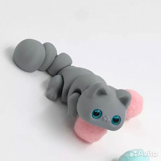 Котик уголёк подвижный - 3Д принтер