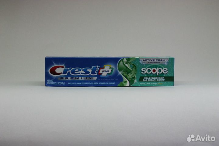 Зубная паста crest premium plus active foam + whit