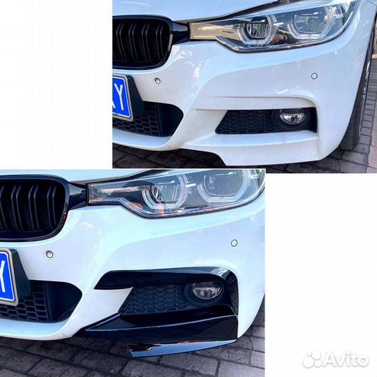 Сплиттер клыки bmw f30 m пак