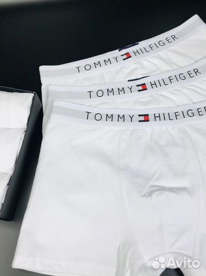 Трусы мужские tommy hilfiger белые хлопок арт.944