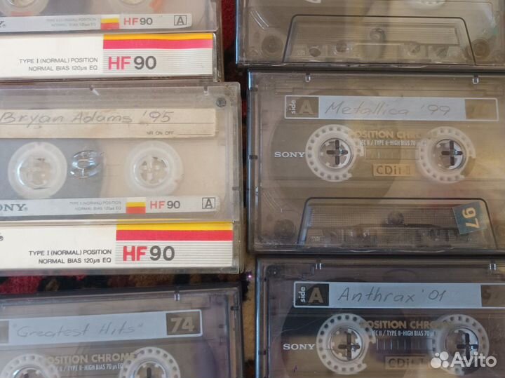 Аудиокассеты sony 90мин., хром