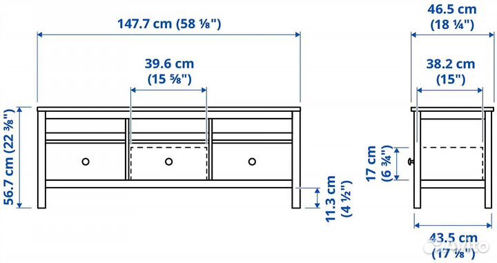 Комод или тумба под тв IKEA Hemnes