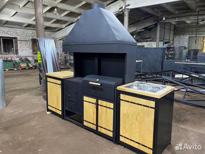 Мангальная зона барбекю от производителя