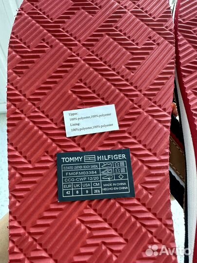 Шлепанцы Tommy Hilfiger оригинал, 42р