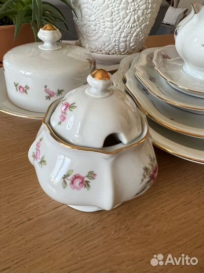 Сервиз столовый Чехословакия «Мейсенский букет»