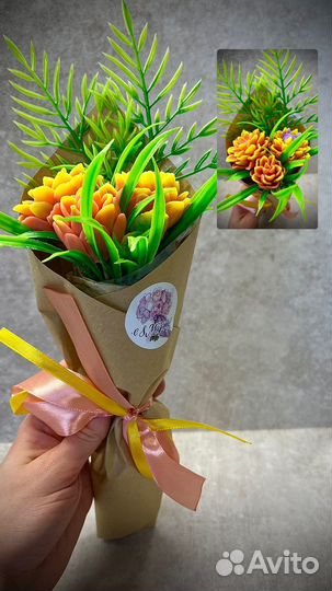 Букет цветов из мыла