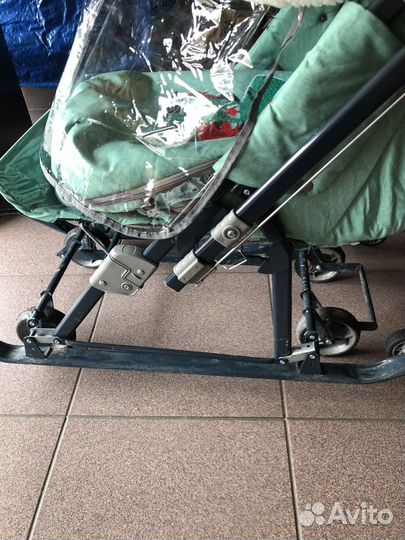 Коляска санки Ника 7-8к Динозавр