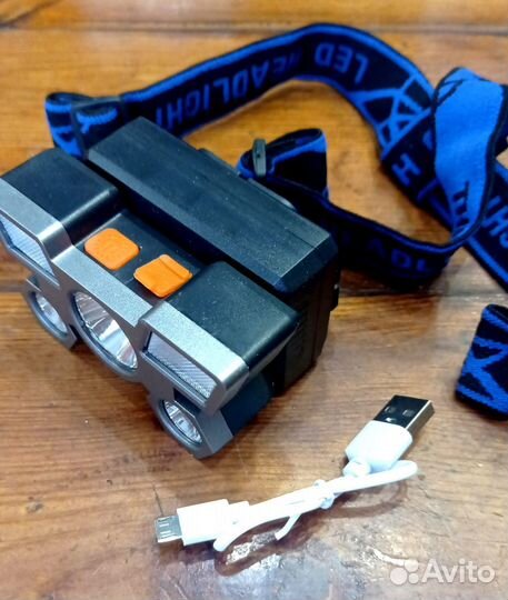 Налобный фонарик яркий луч