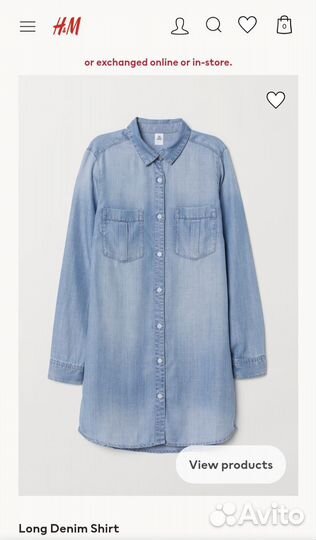 Новое платье H&M Denim из лиоцелла