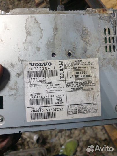Модуль магнитолы аудиосистема Volvo S40 V50 C30