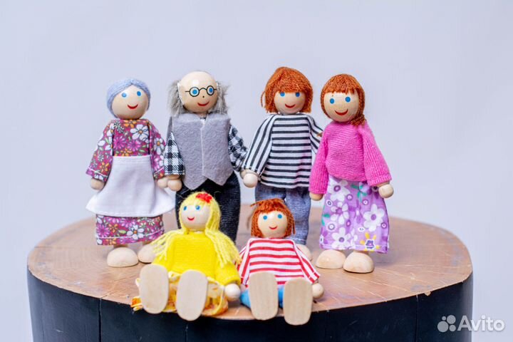 Деревянные куклы Семья. Кукла деревянная