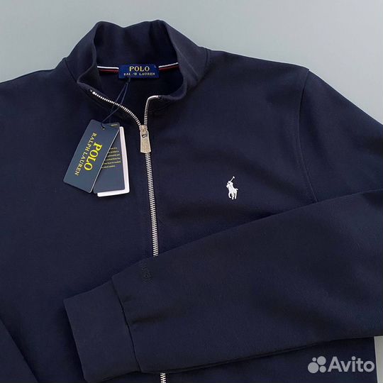 Свитшот polo ralph lauren на молнии синий