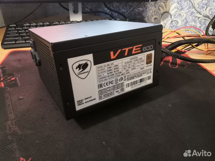 Блок питания Cougar VTE 600 80+Bronze, пломба