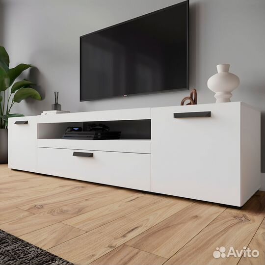 Тумба под телевизор тв-8 белая, HomeGrad