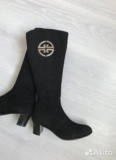 Сапоги зимние замшевые Италия