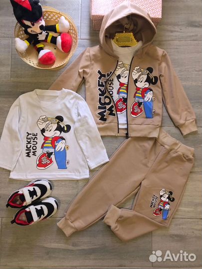 Детский костюм тройка новый,тройка микки маус