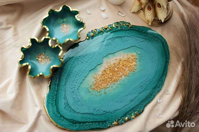 Набор из эпоксидной смолы, для сервировки