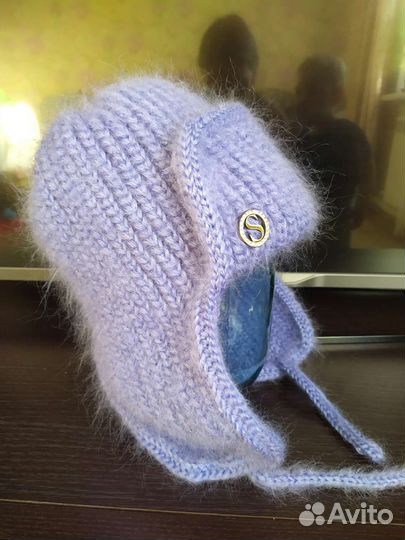 Шапка ушанка женская вязаная на заказ