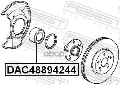 Подшипник ступицы колеса перед прав/лев DAC